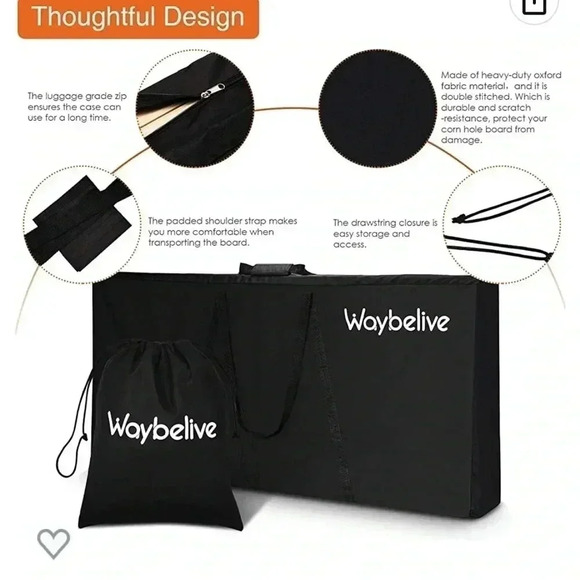 (15)NEW waterproof cornhole storage/carry  bag - Picture 1 of 4